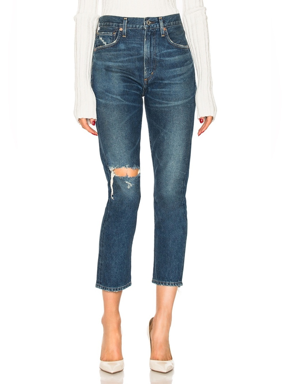 Citizens Of Humanity Dree Crop High Rise Slim Straight Jeans Women’s Size 27